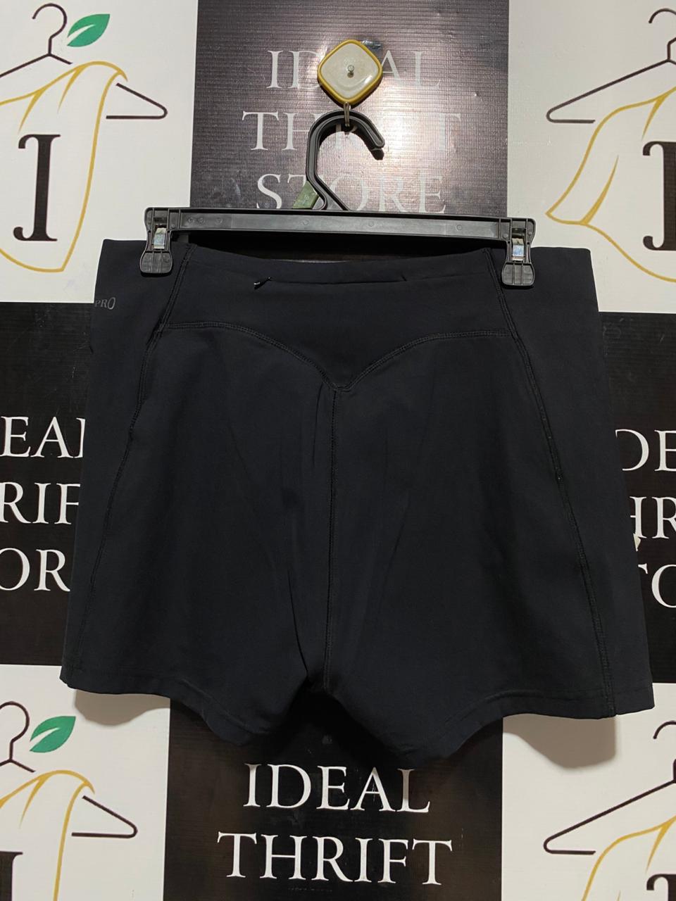 USA PRO |L| WAIST 30| B22| PREMIUM WOMEN’S HIGH-WAISTED PERFORMANCE BOOTY SHORTS – BLACK