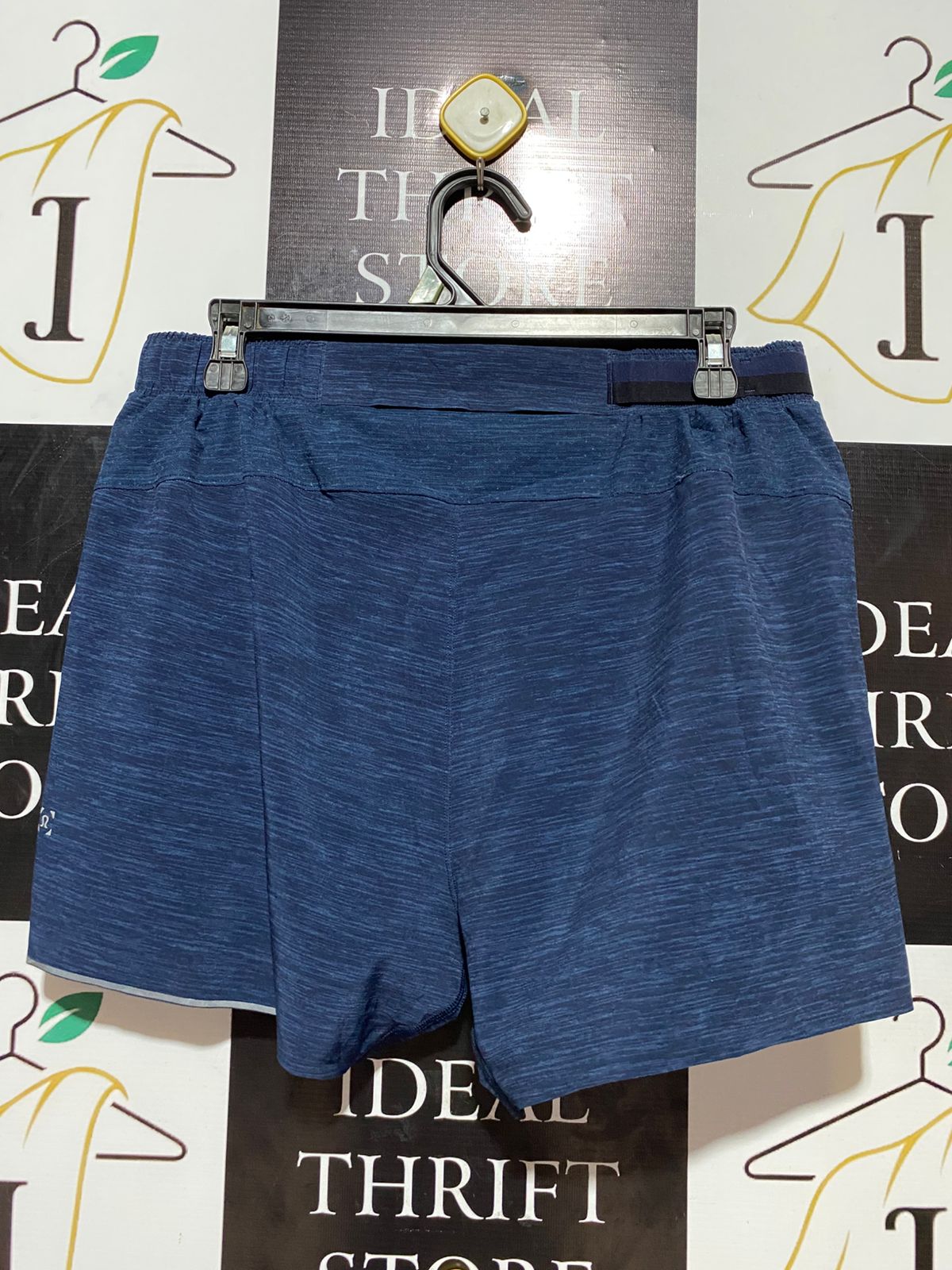 LULULEMON |L| WAIST 30| PACE BREAKER LINERLESS SHORTS IN HEATHERED DENIM BLUE
