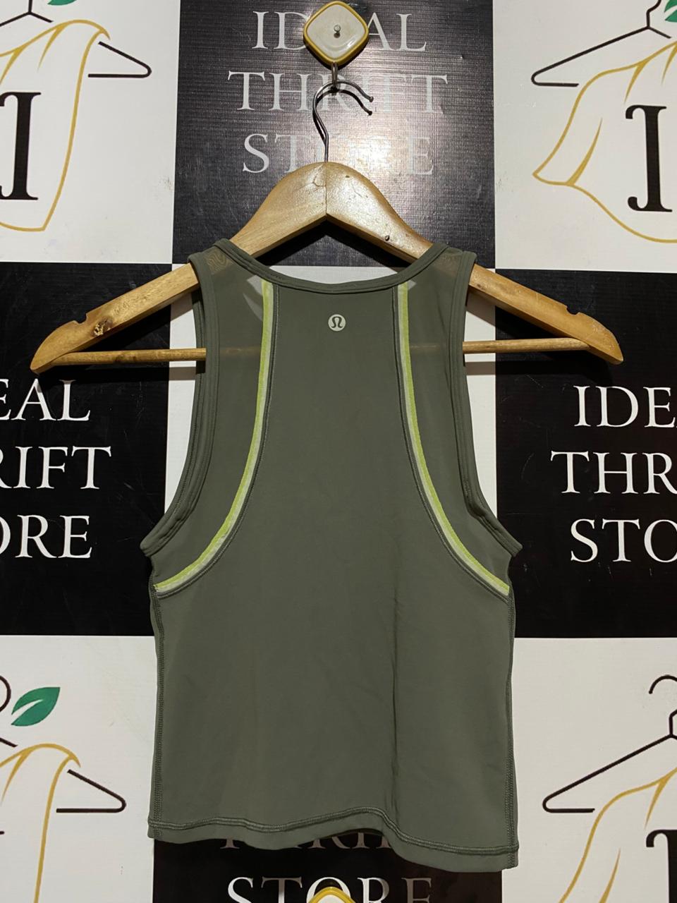 LULULEMON |XS| BUST 11| TRAIN TO BE TANK TOP - OLIVE GREEN