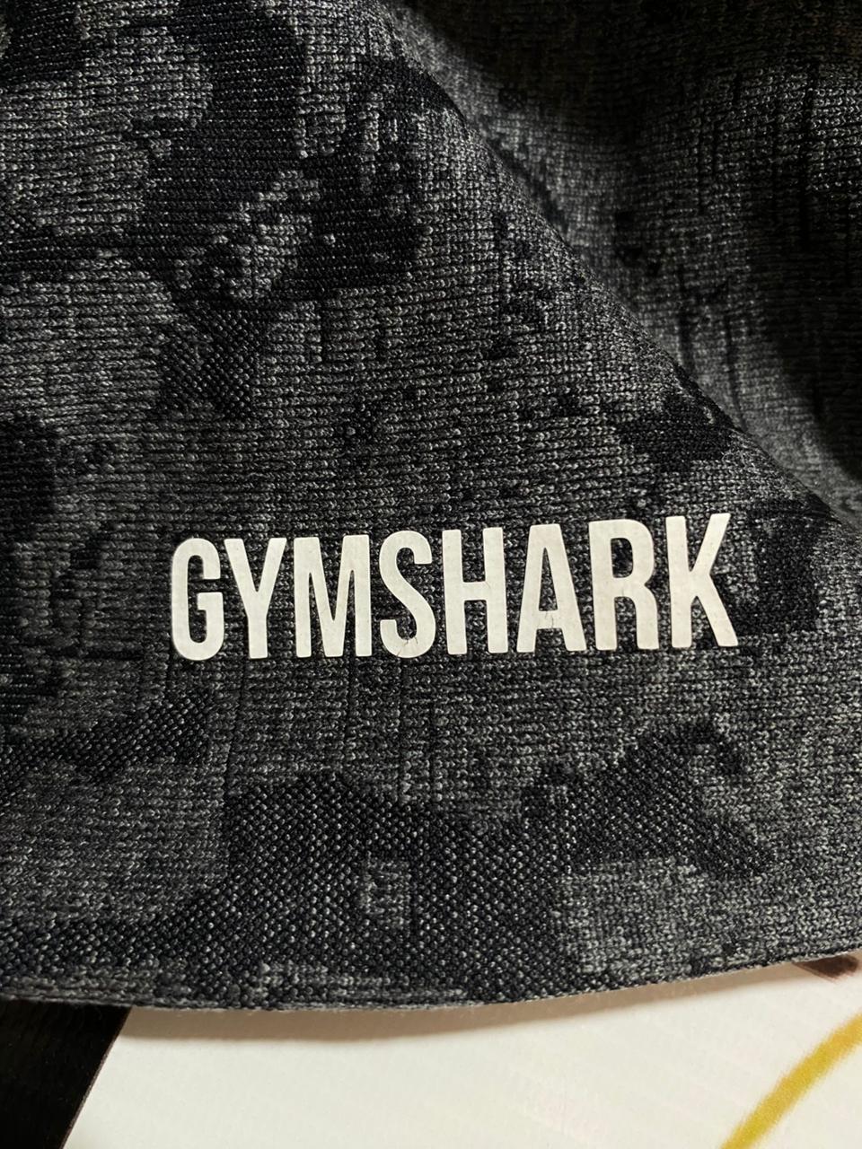 GYMSHARK | XS| WAIST 22| ADAPT CAMO SEAMLESS SHORTS BLACK GREY