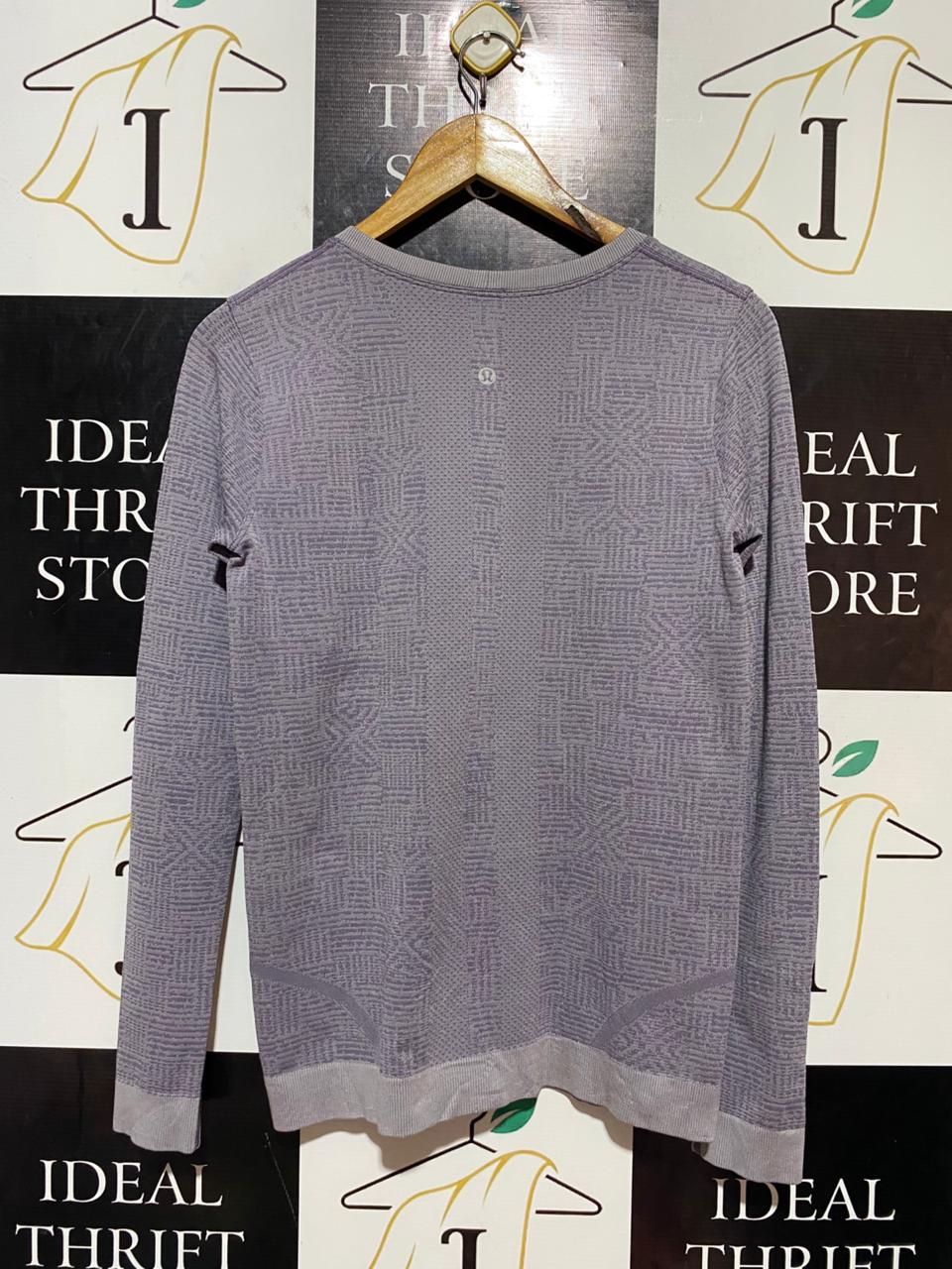 LULULEMON |M| BUST 17| SWIFTLY TECH LONG SLEEVE SHIRT IN DUSTY LAVENDER PATTERN