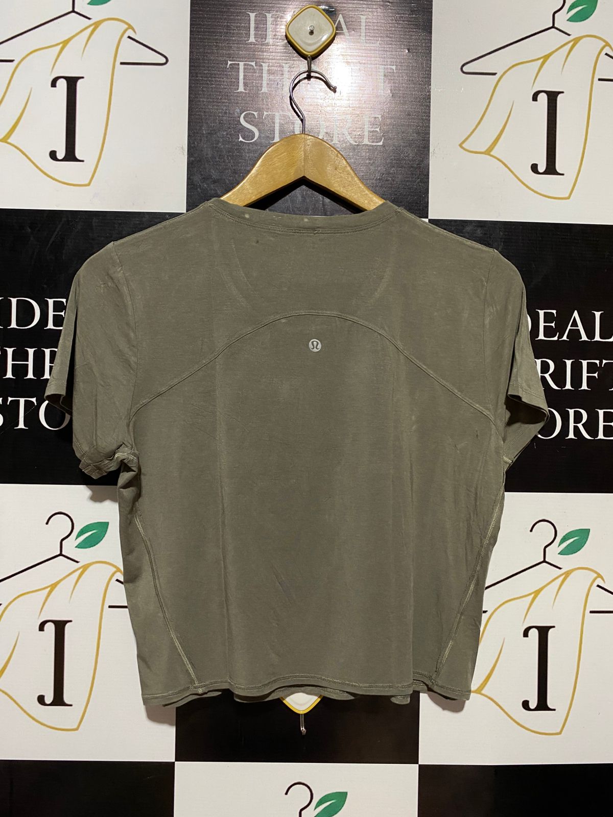 LULULEMON |M| BUST 18| CATES TEE – SAGE GREEN CROP T-SHIRT ACTIVEWEAR