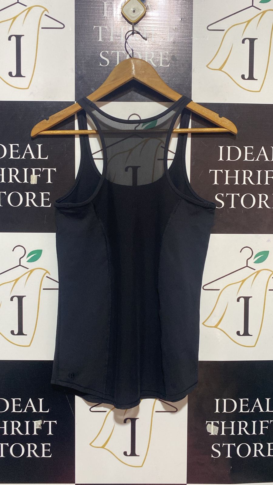 LULULEMON |S| BUST 15| MESH BACK RACERBACK TANK TOP IN BLACK