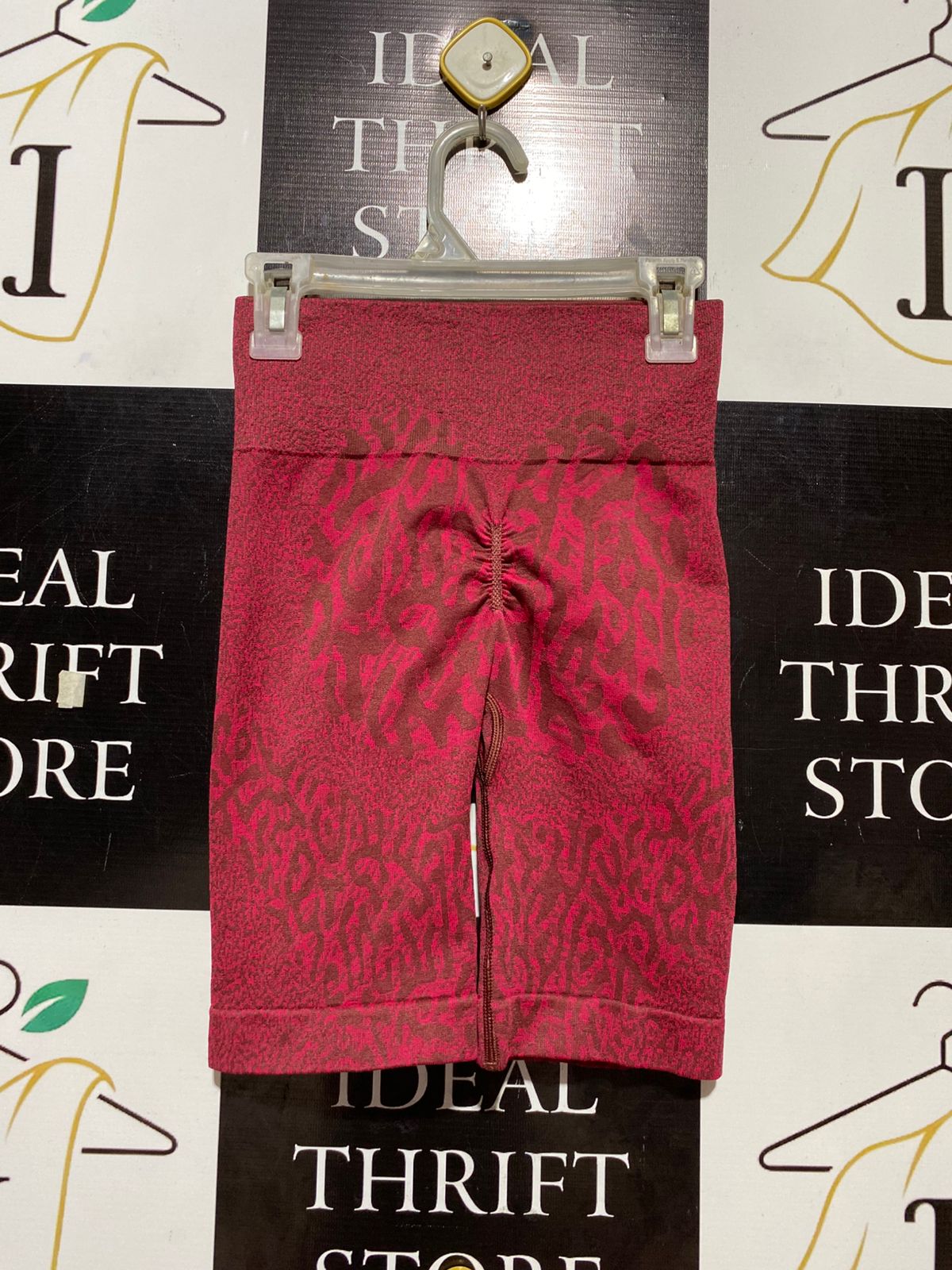 GYMSHARK | XXS| WAIST 21| ANIMAL INSTINCT SEAMLESS BIKER SHORTS IN CHERRY RED