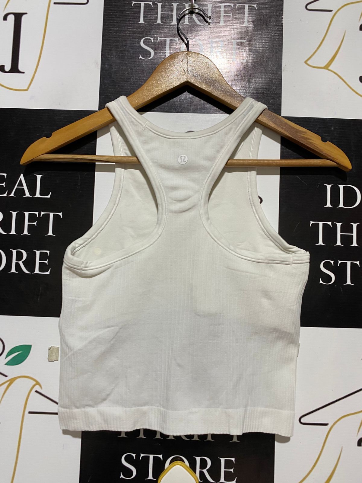 LULULEMON |XS| BUST 13| EBB TO STREET CROP TANK - BONE / OFF WHITE
