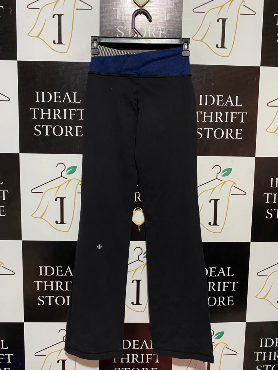LULULEMON |XS| WAIST 23| GROOVE PANT FLARE IN BLACK WITH MULTI-PATTERN WAISTBAND