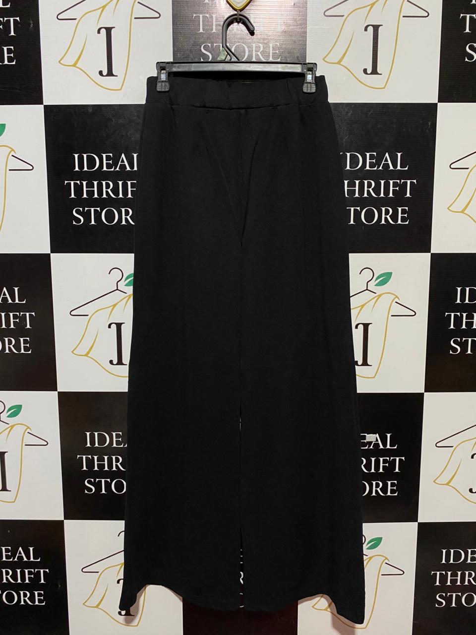LIPSY |M| WAIST 28| B23| CLASSIC BLACK HIGH-WAISTED WIDE-LEG TROUSERS