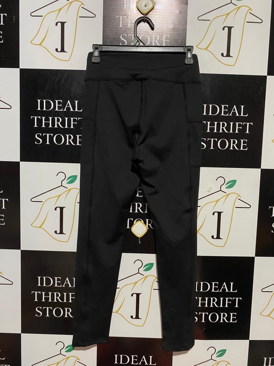SHEIN |M| WAIST 26| B24| PREMIUM HIGH-WAISTED BLACK ACTIVEWEAR LEGGINGS WITH SIDE POCKETS