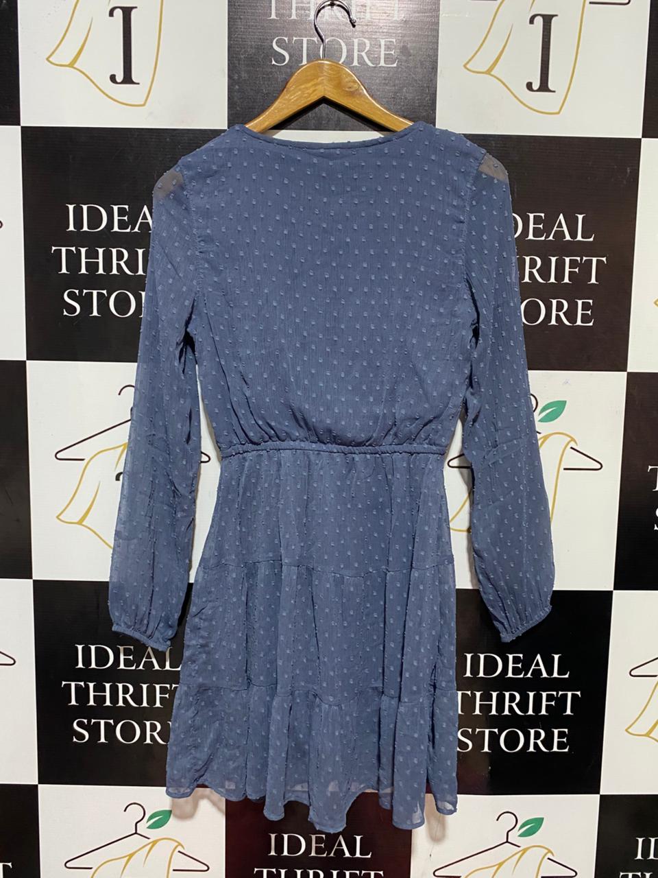 H&M |S| BUST 16| B24| PREMIUM SWISS DOT TIERED MINI DRESS