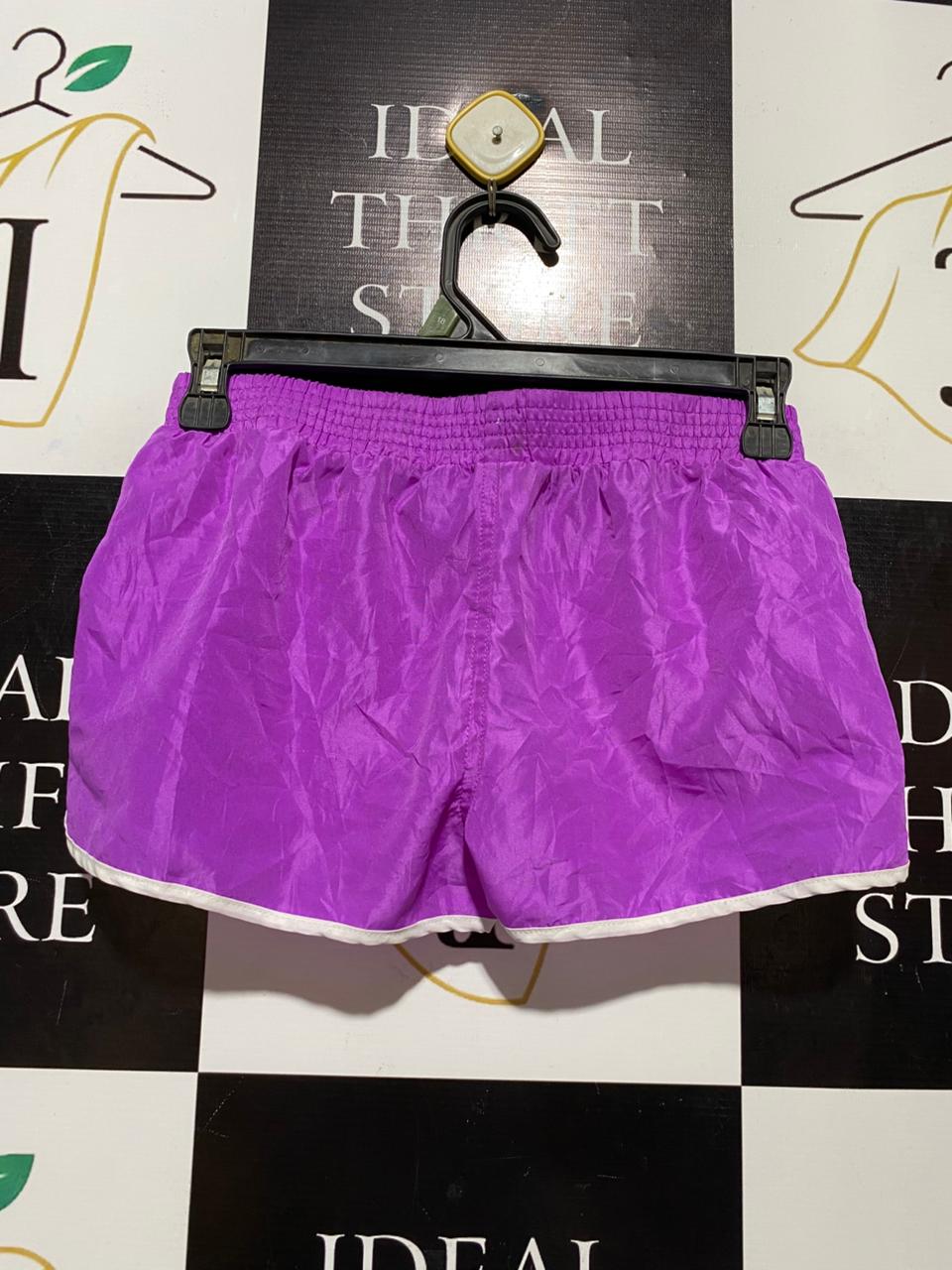 GERRY |XS| WAIST 24| B25| WOMEN'S QUICK-DRY PERFORMANCE RUNNING SHORTS - PURPLE/WHITE