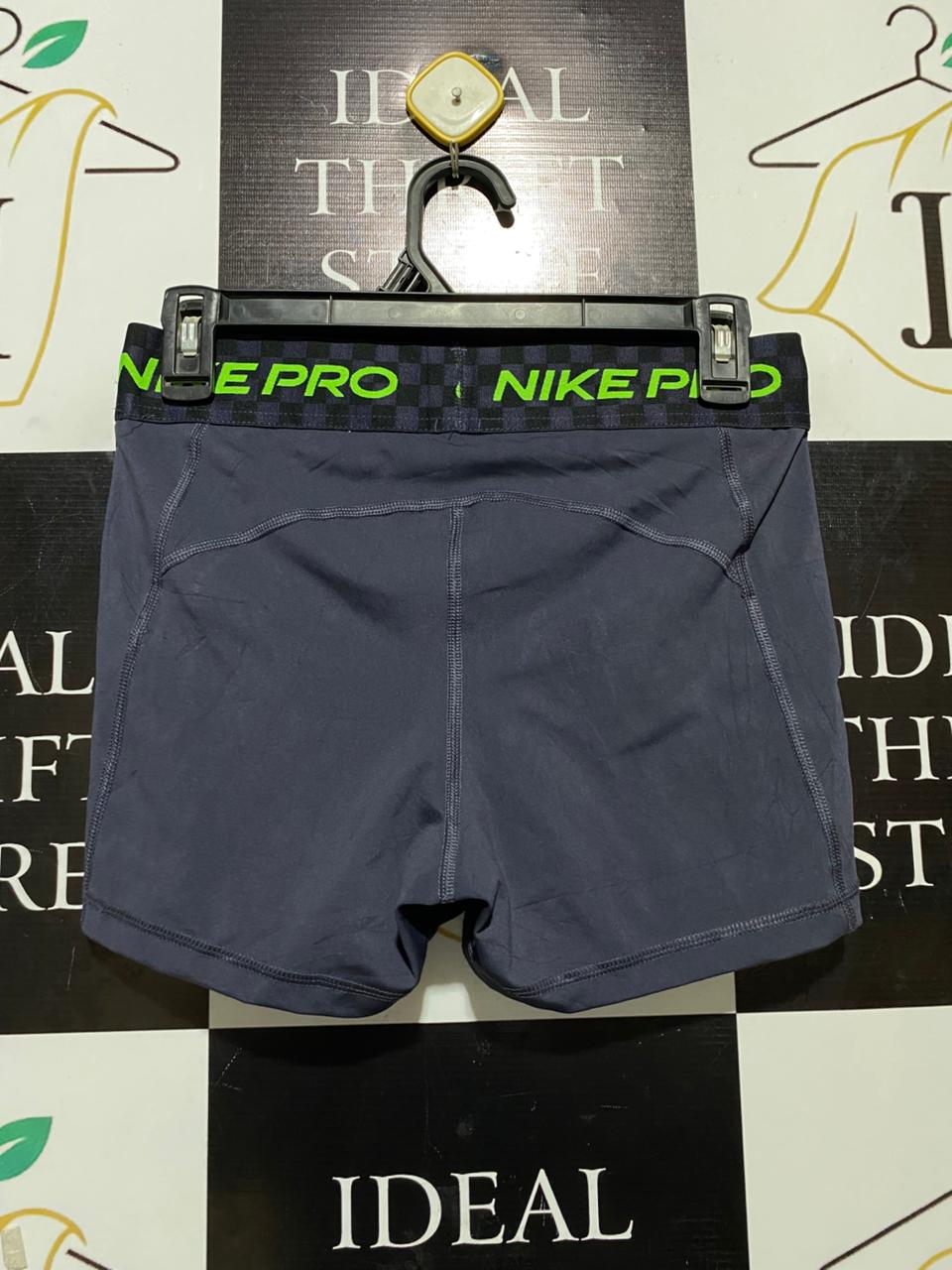 NIKE PRO |M| WAIST 28| B25| WOMEN'S PERFORMANCE TRAINING SHORTS – VOLT GREEN & BLACK