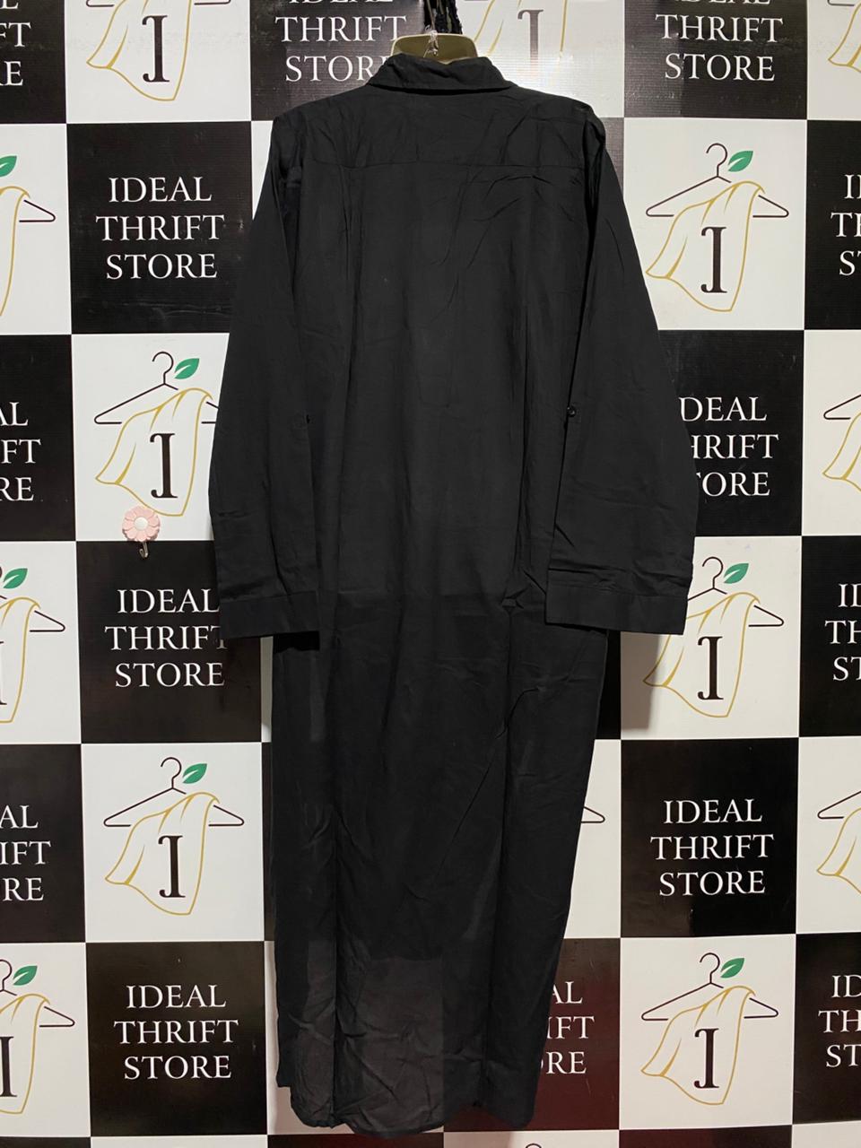 BRING IT IN |XL| BUST 25| B26| MODERN MINIMALIST BLACK OVERSIZED SHIRT DRESS