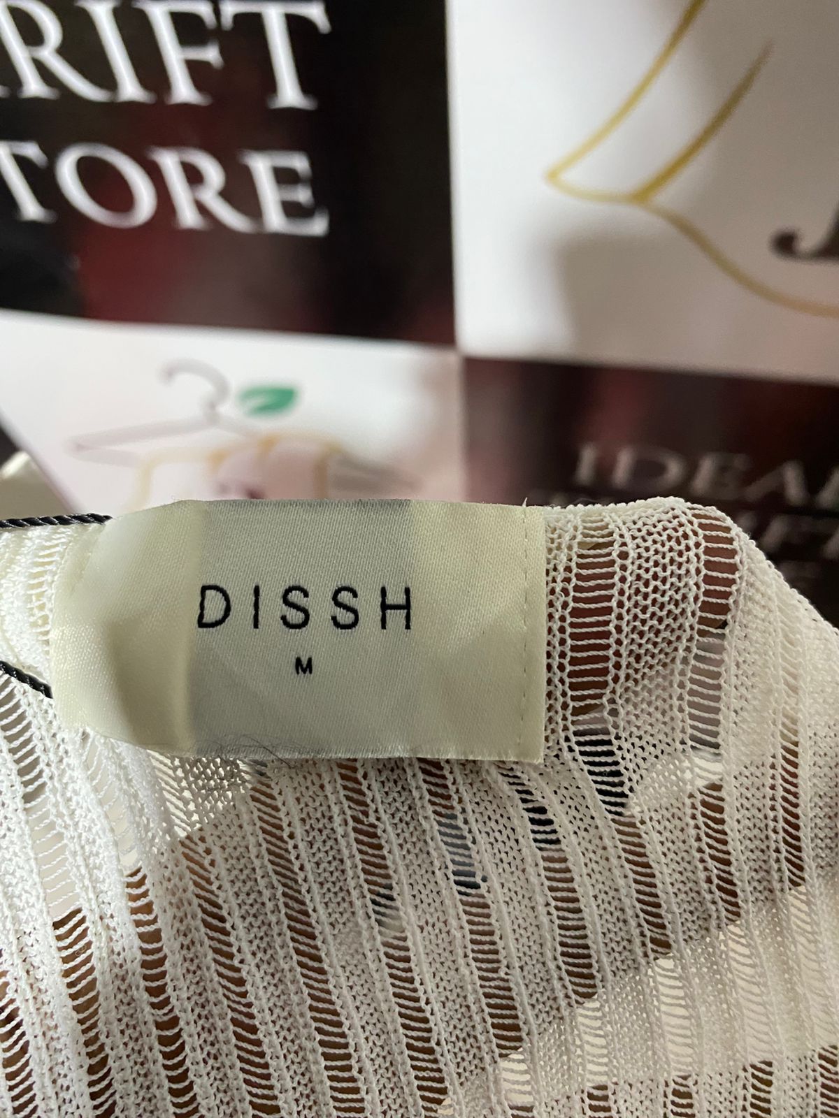 DISSH |M| BUST 16| B26| PREMIUM SHEER VERTICAL RIBBED LONG SLEEVE TOP