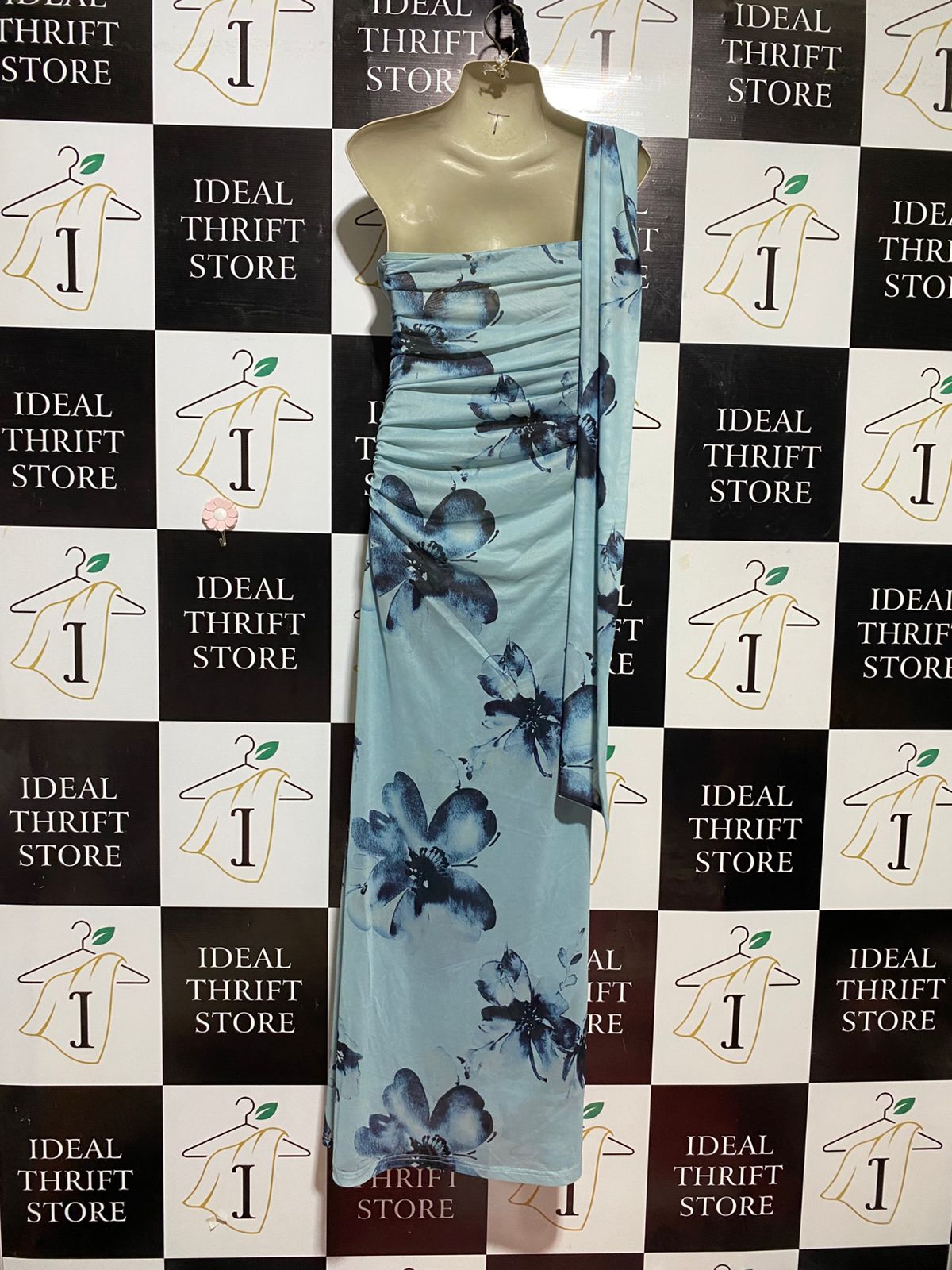 PEPPERMAYO |S| BUST 16| B26| PREMIUM LIGHT BLUE ONE-SHOULDER MAXI GOWN