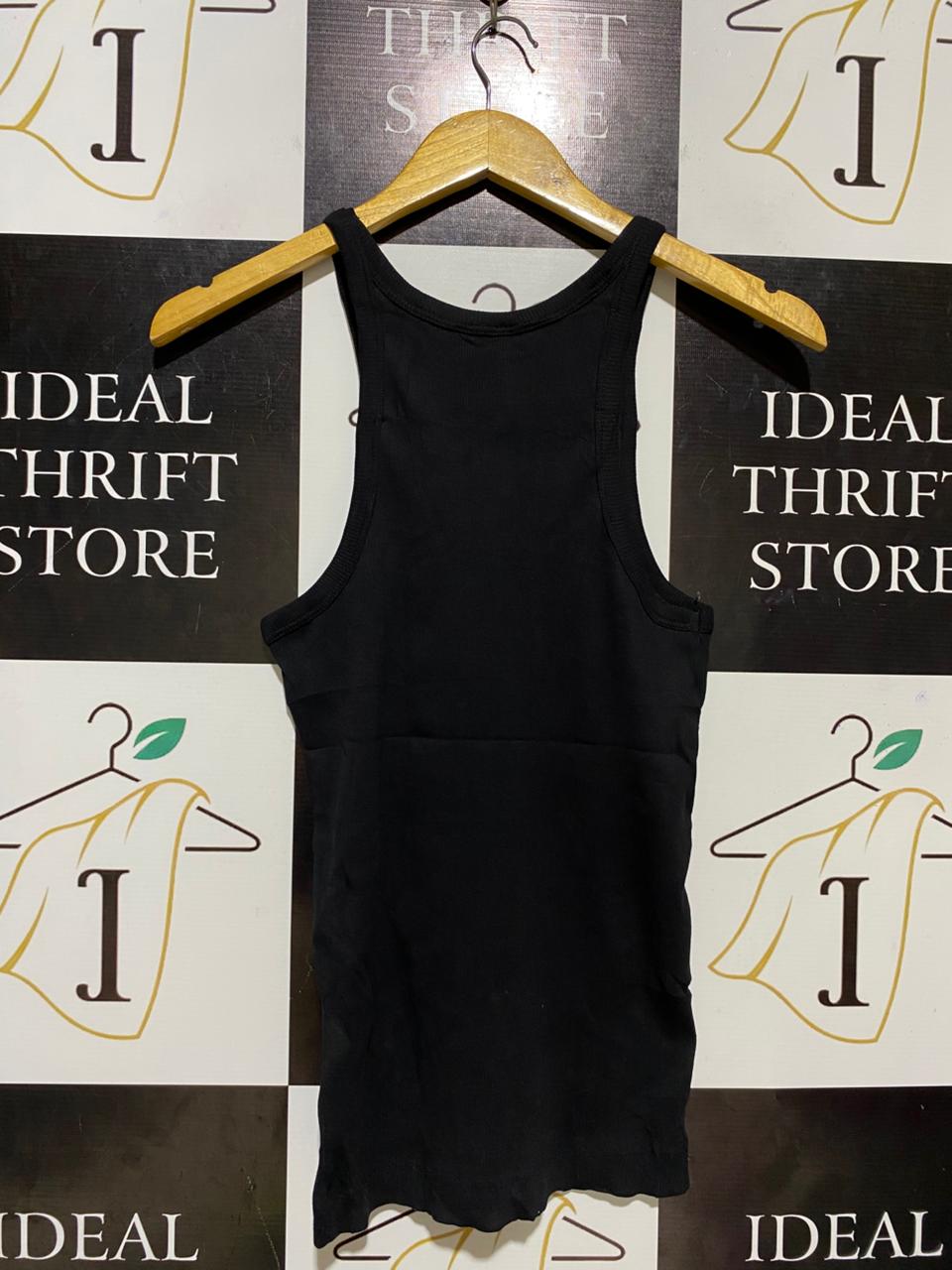 ANKO |M| BUST 14| B26| BLACK RIBBED ATHLETIC TANK TOP WITH SCOOP NECK
