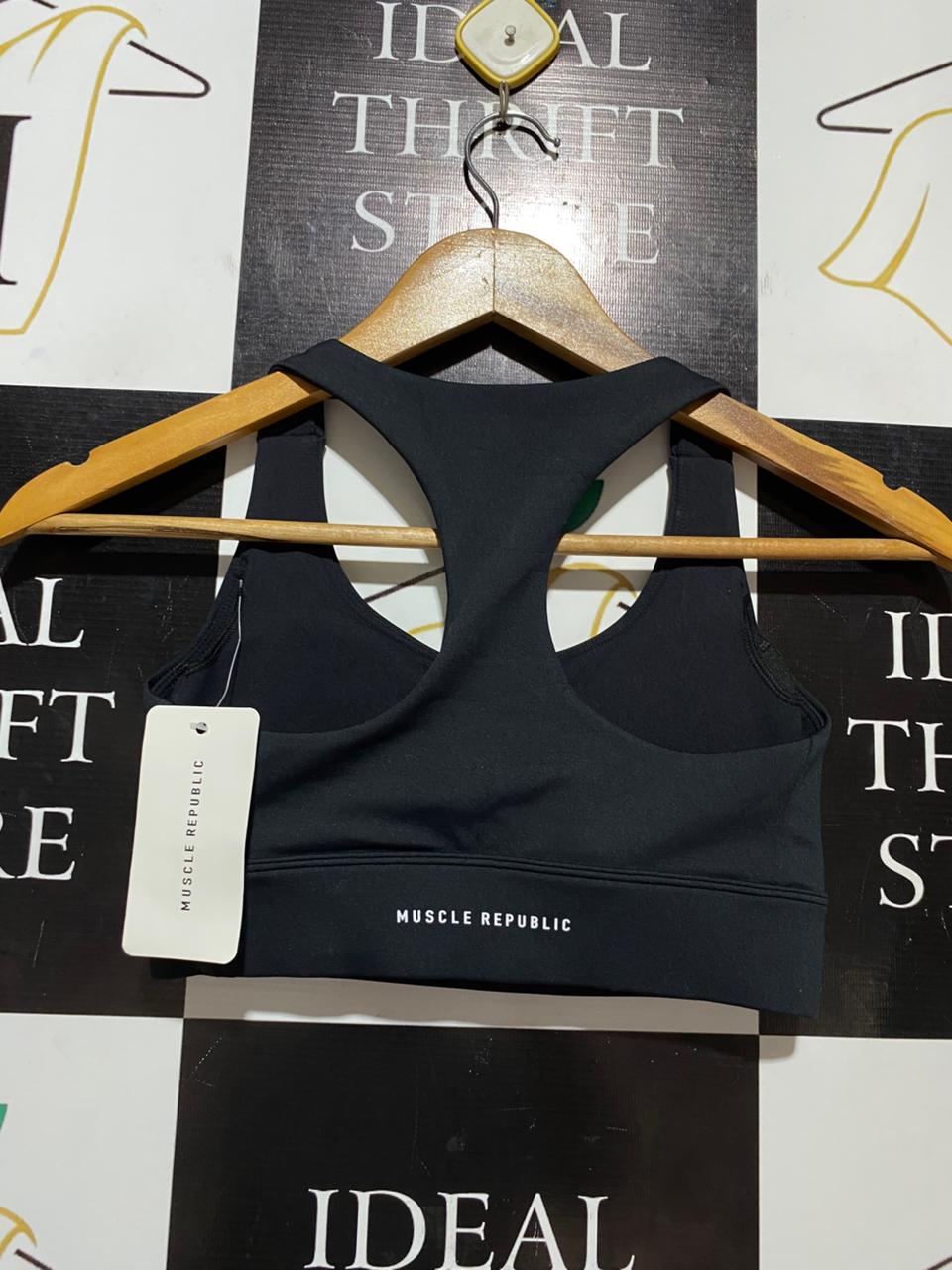 MUSCLE REPUBLIC |XS| BUST 13| B27| WOMEN MSCR RACERBACK SPORTS BRA