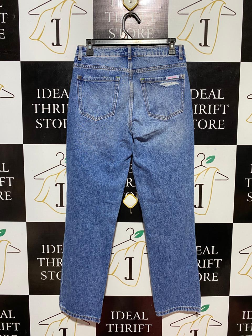SASS & BIDE |L| WAIST 29| B27| HIGH WAISTED DISTRESSED STRAIGHT LEG DENIM JEANS