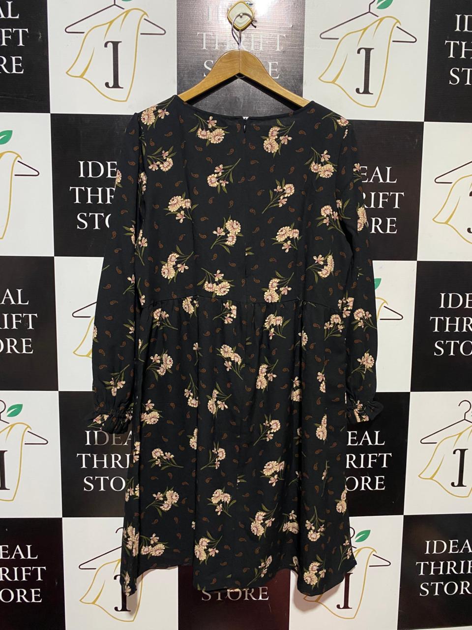 PRINCESS HIGHWAY |XL| BUST 21| B28| FLORAL & PAISLEY LONG SLEEVE MIDI DRESS