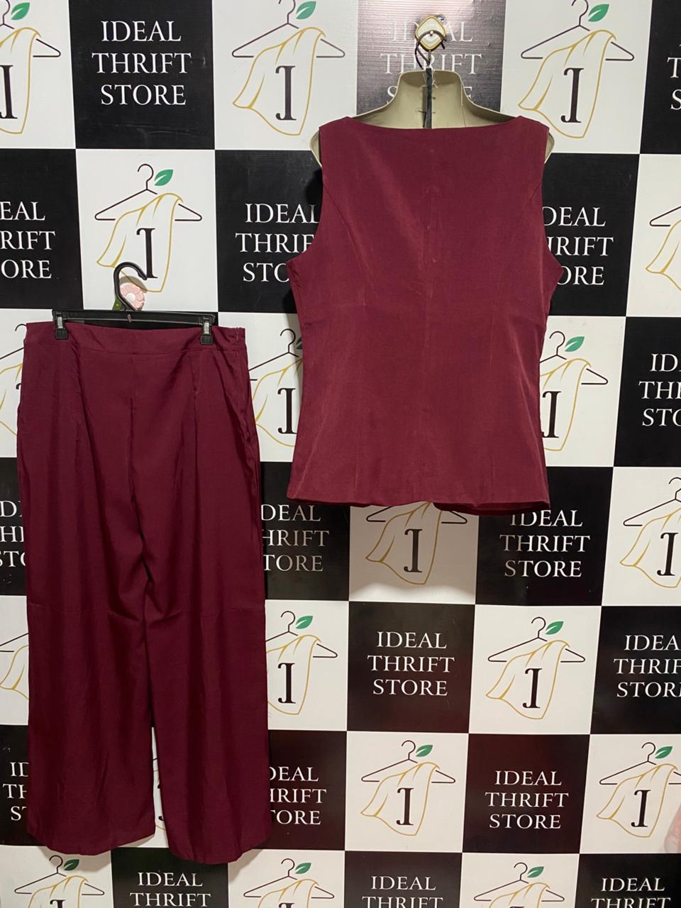 |XL| B30| PREMIUM SOPHISTICATED MAROON TWO-PIECE SUIT