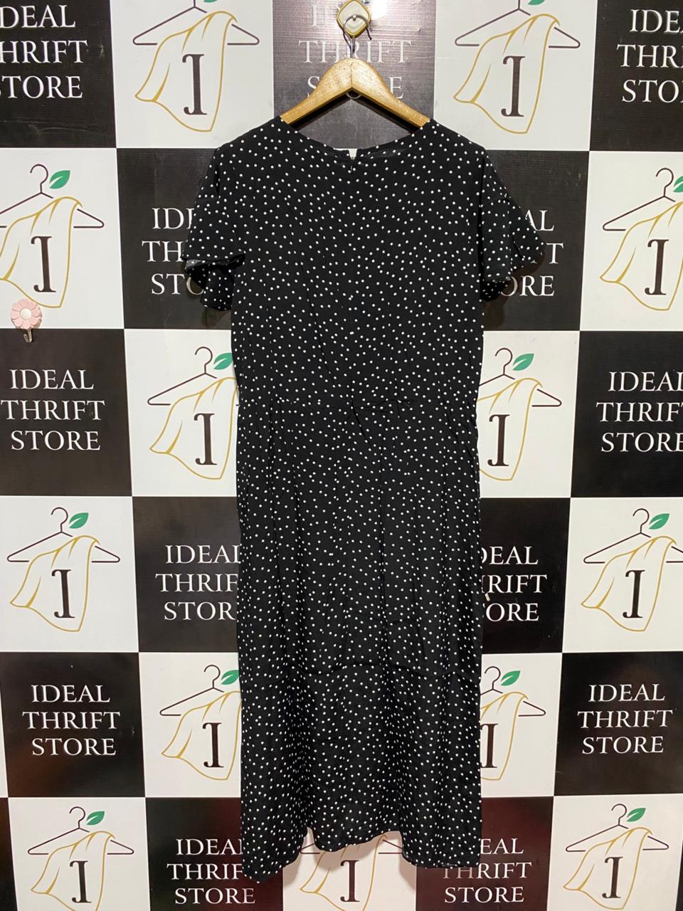 SOME THING |XL| BUST 21| B31| POLKA DOT V-NECK MIDI WRAP DRESS