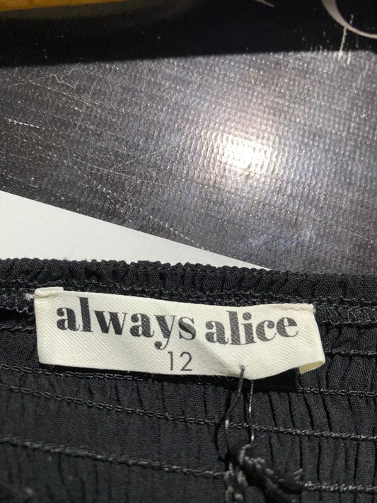 ALWAYS ALICE |XS| BUST 13| B31| SOLID BLACK LONG SLEEVE TIERED MAXI DRESS