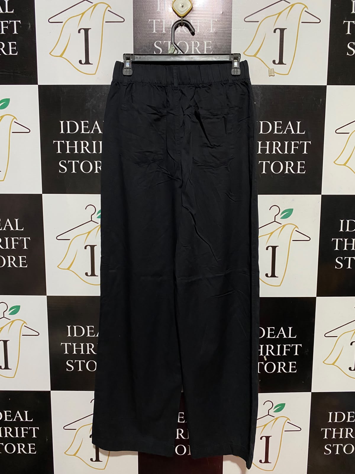 ANKO |S| WAIST 26| B33| BLACK WIDE LEG ADJUSTABLE DRAWSTRING PANTS