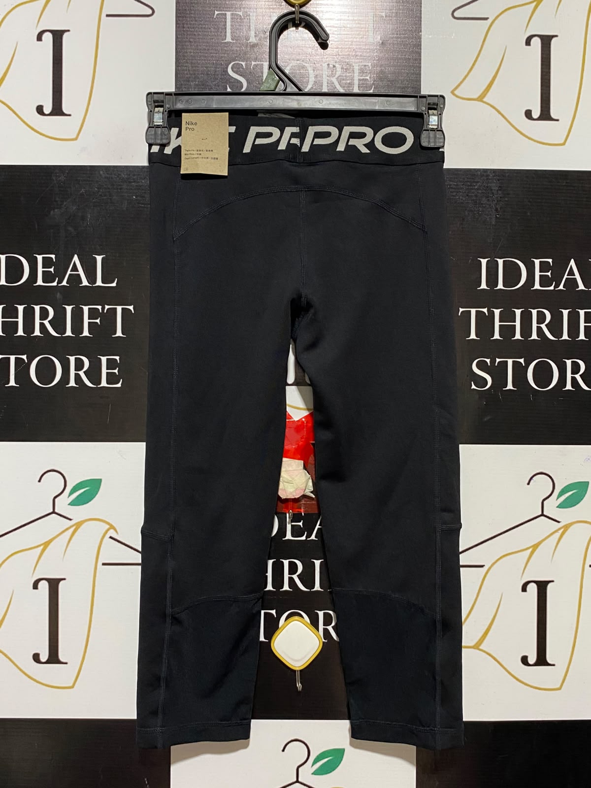 NIKE PRO |XS| WAIST 22| B33| LADIES BLACK DRI-FIT CROP ACTIVEWEAR LEGGINGS