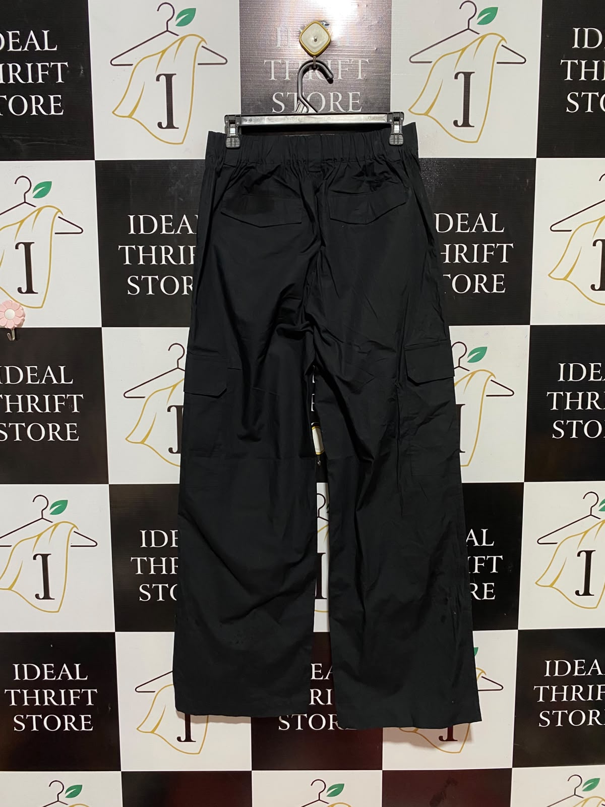 COTTON ON |L| WAIST 29| B33| SOLID BLACK WIDE LEG CARGO PANTS