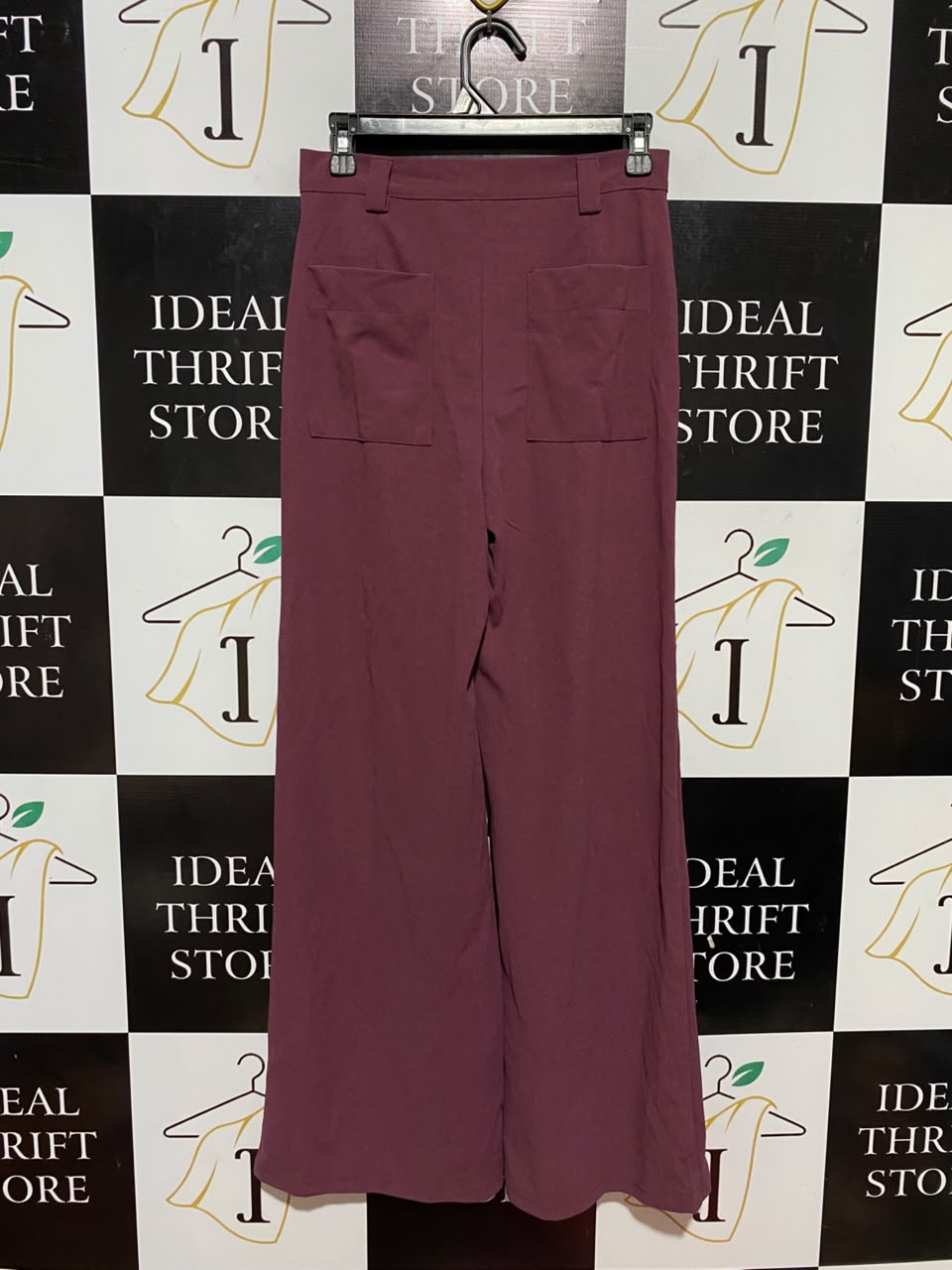 SHEIN |S| WAIST 27| B33| MAUVE HIGH-WAISTED WIDE LEG TROUSERS