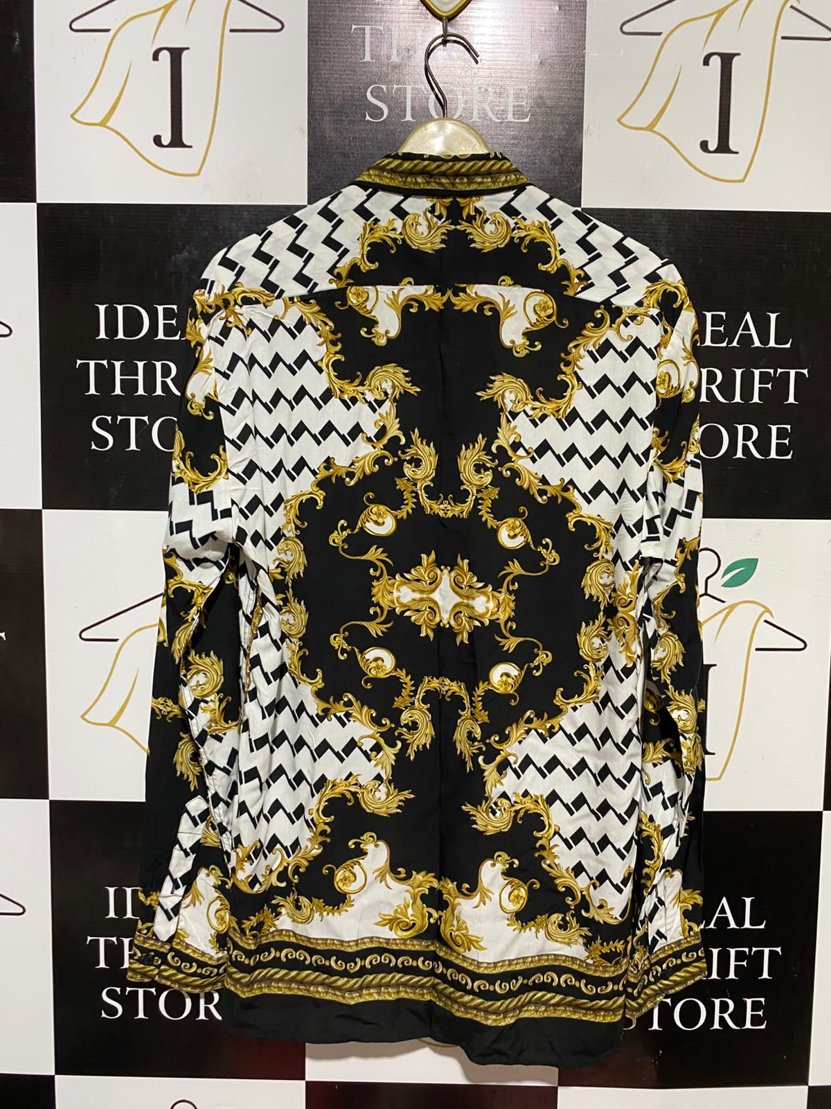 ZARA |M| BUST 21| B34| LUXURY PRINT LONG SLEEVE BUTTON DOWN SHIRT