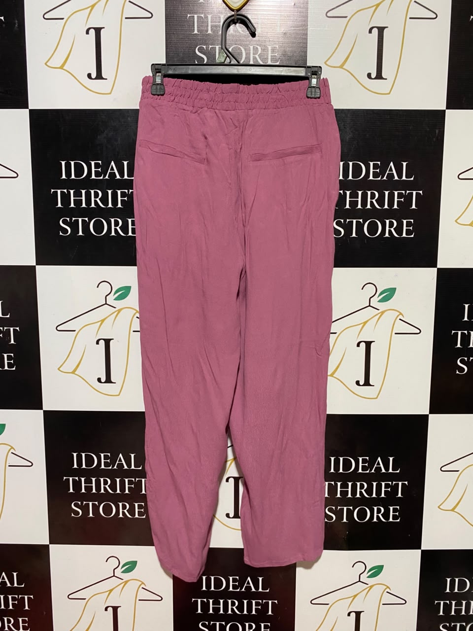 ROCKMANS |M| WAIST 27| B34| DUSTY PINK DRAWSTRING WAIST CASUAL LOUNGE PANTS WITH GOLD BUTTONS