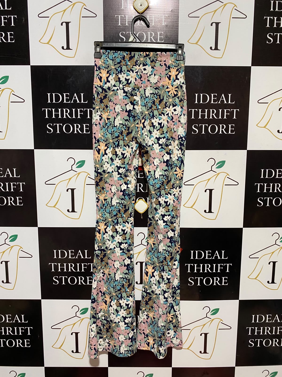 COTTON ON |XS| WAIST 24| B34| WOMEN'S HIGH-WAISTED FLORAL PRINT FLARE PANTS