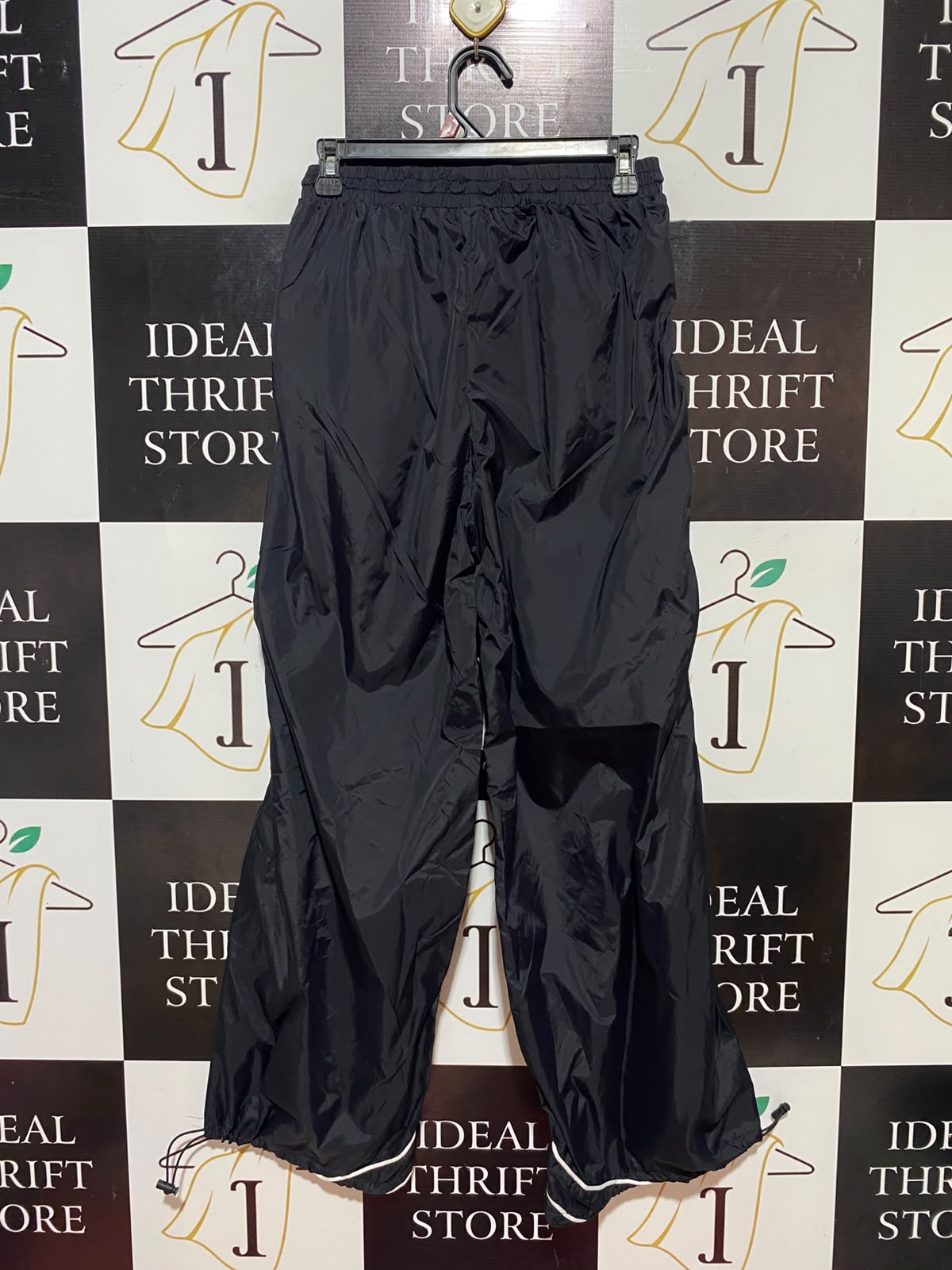SHEIN |M| WAIST 26| B35| URBAN BLACK NYLON WINDBREAKER TRACK PANTS