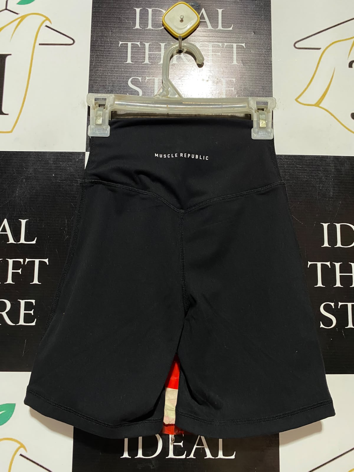 MUSCLE REPUBLIC |XS| WAIST 18| B36| HIGH-WAISTED SLEEK BLACK BIKE SHORTS