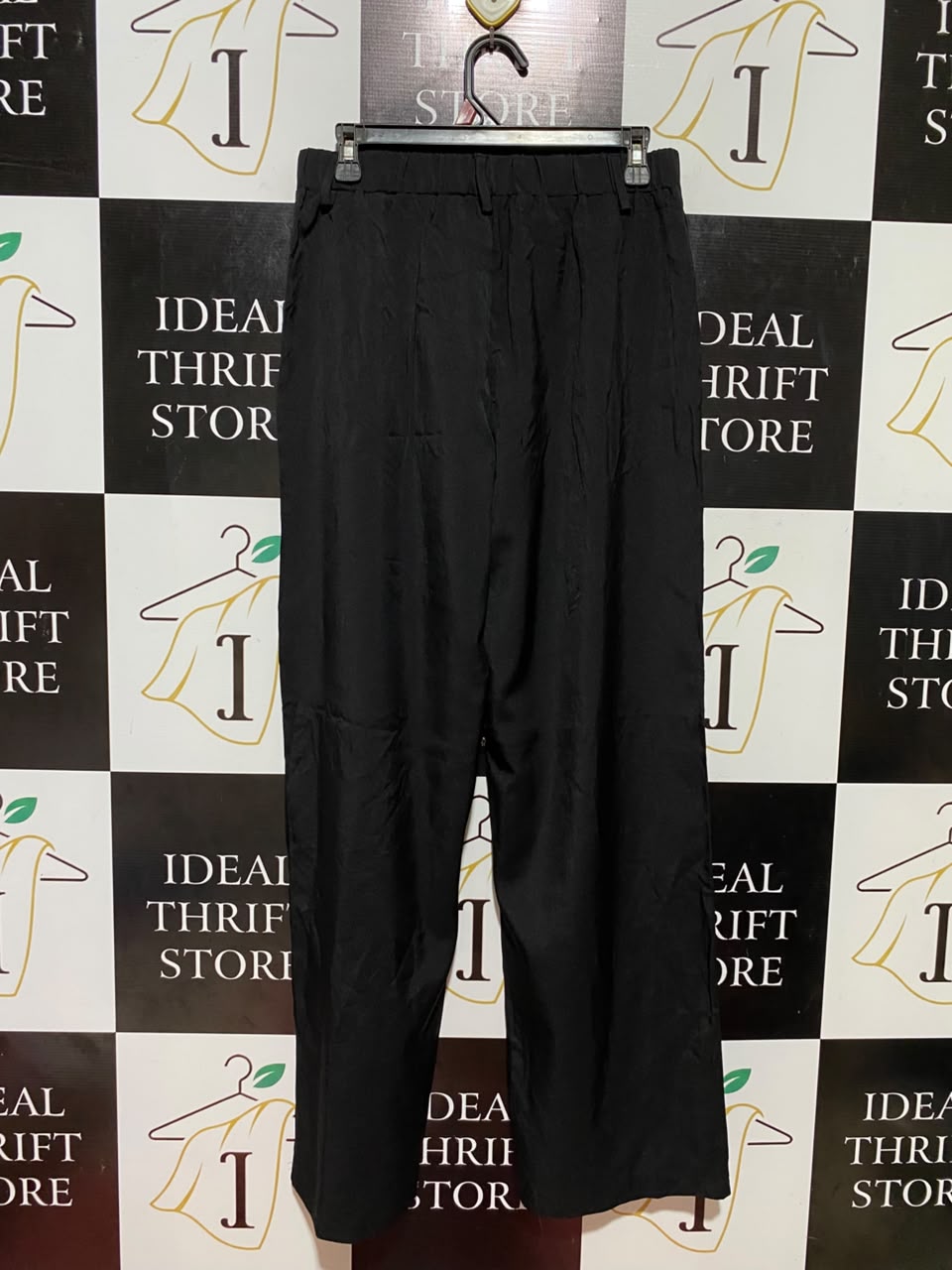 SHEIN |L| WAIST 30| B36| BLACK HIGH-WAISTED PLEATED TROUSERS - CLASSIC WIDE-LEG TAILORED PANTS FOR WOMEN