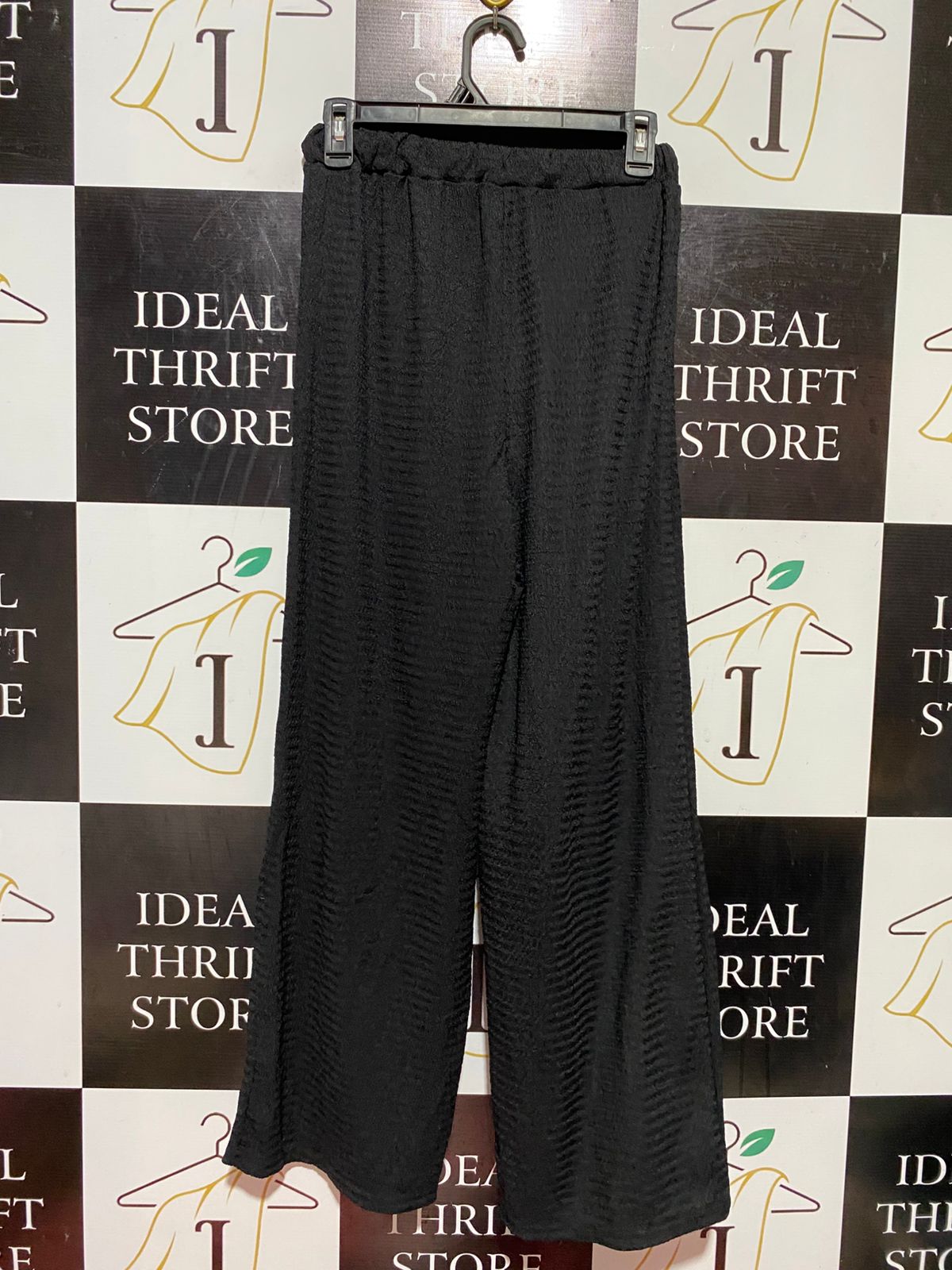 |S| WAIST 26| B38| PREMIUM COMFORT BLACK WIDE-LEG LOUNGE PANTS