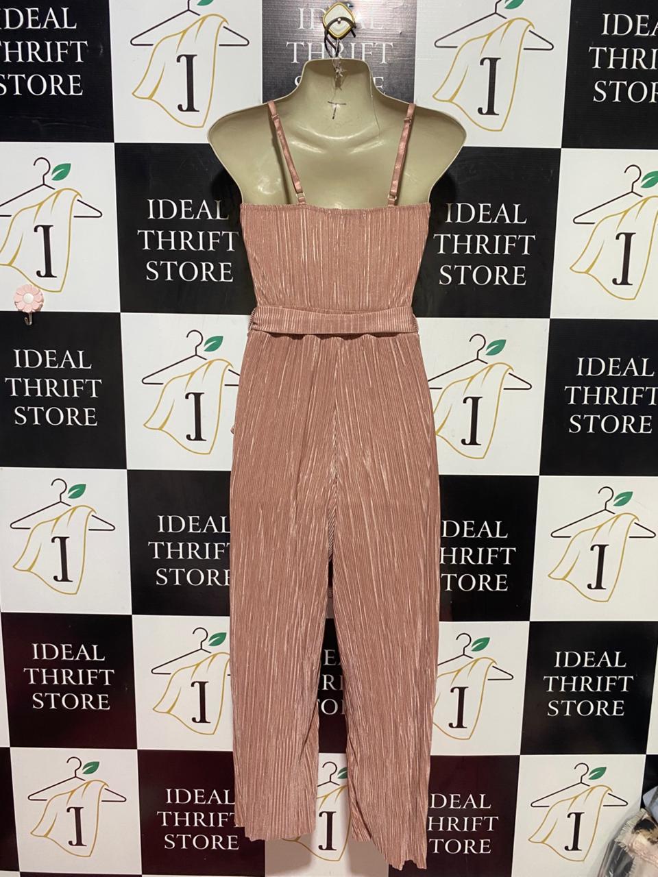 QUIZ |S| BUST 17| B38| ELEGANT ROSE GOLD PLEATED CAMI JUMPSUIT
