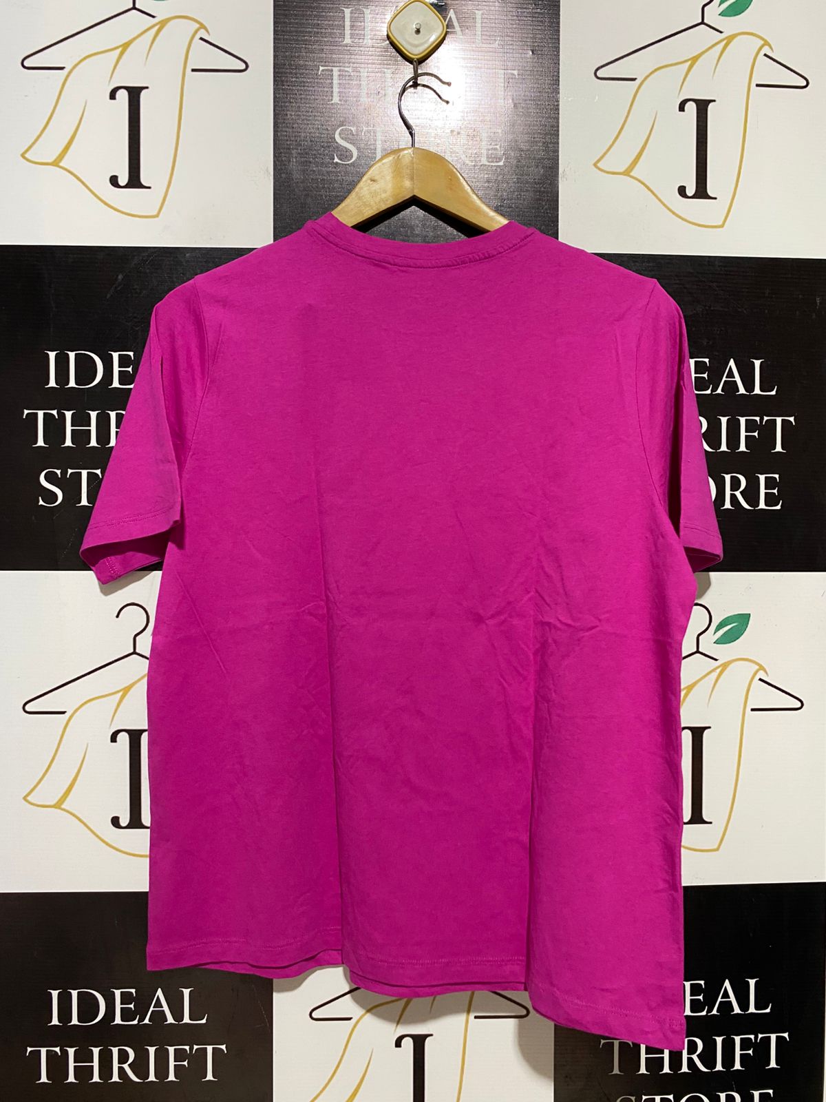 THE EVERYDAY |L| BUST 20| B38| VIBRANT MAGENTA PURPLE RESPONSIBLY SOURCED COTTON CREW NECK TEE