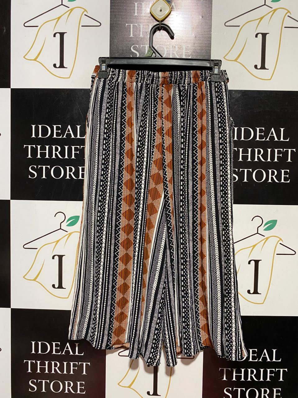 ATMOSPHERE |S| WAIST 26| B41| GEOMETRIC TRIBAL PRINT WIDE-LEG PANTS