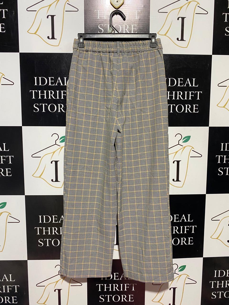ANKO |S| WAIST 26| B41| VINTAGE PLAID WIDE-LEG TAILORED TROUSERS