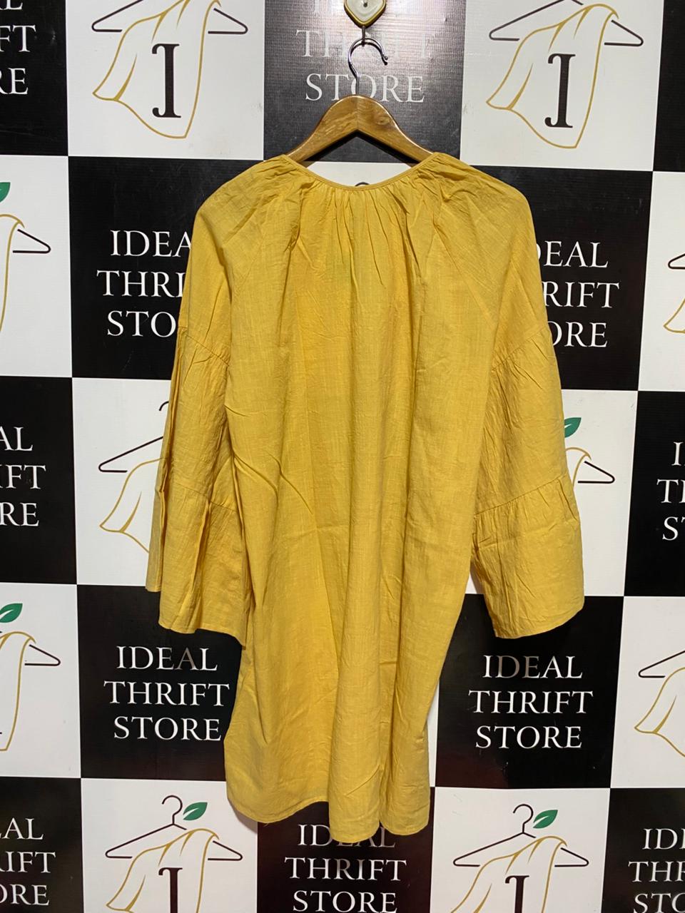 SEAFOLLY |XL| BUST 24| B41| MUSTARD YELLOW LINEN BLEND TUNIC DRESS