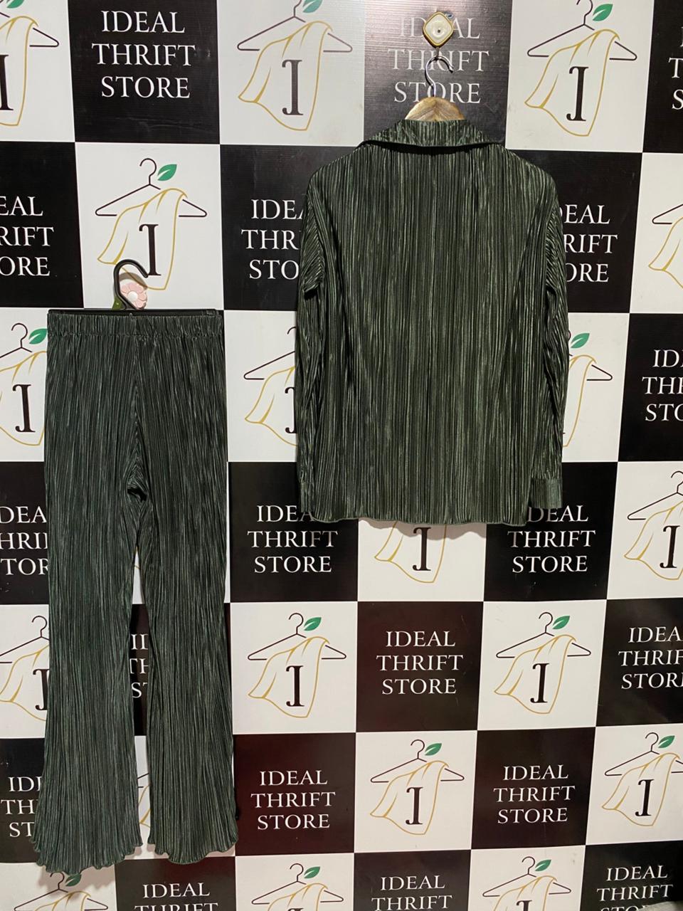 SHOW PO |XS| B42| BUTTON-DOWN LONG SLEEVE SHIRT & WIDE-LEG PANTS CO-ORD