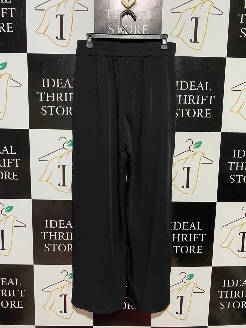 HALARA |L| WAIST 29| B42| CLASSIC BLACK HIGH-WAISTED WIDE-LEG PANTS