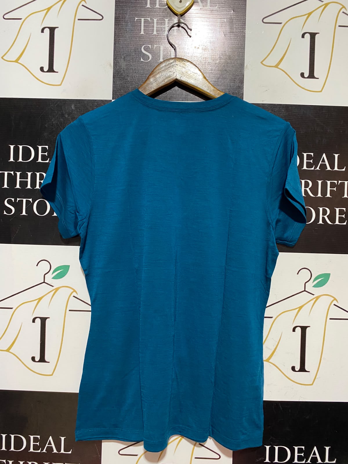 CRANE |L| BUST 19| B46| DEEP TEAL BLUE V-NECK SHORT SLEEVE SPORTS TEE