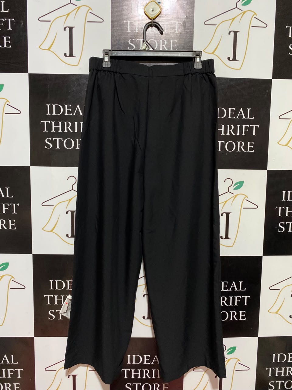 ASOS |L| WAIST 31| B46| CLASSIC BLACK HIGH WAISTED WIDE LEG TAILORED TROUSERS PANTS