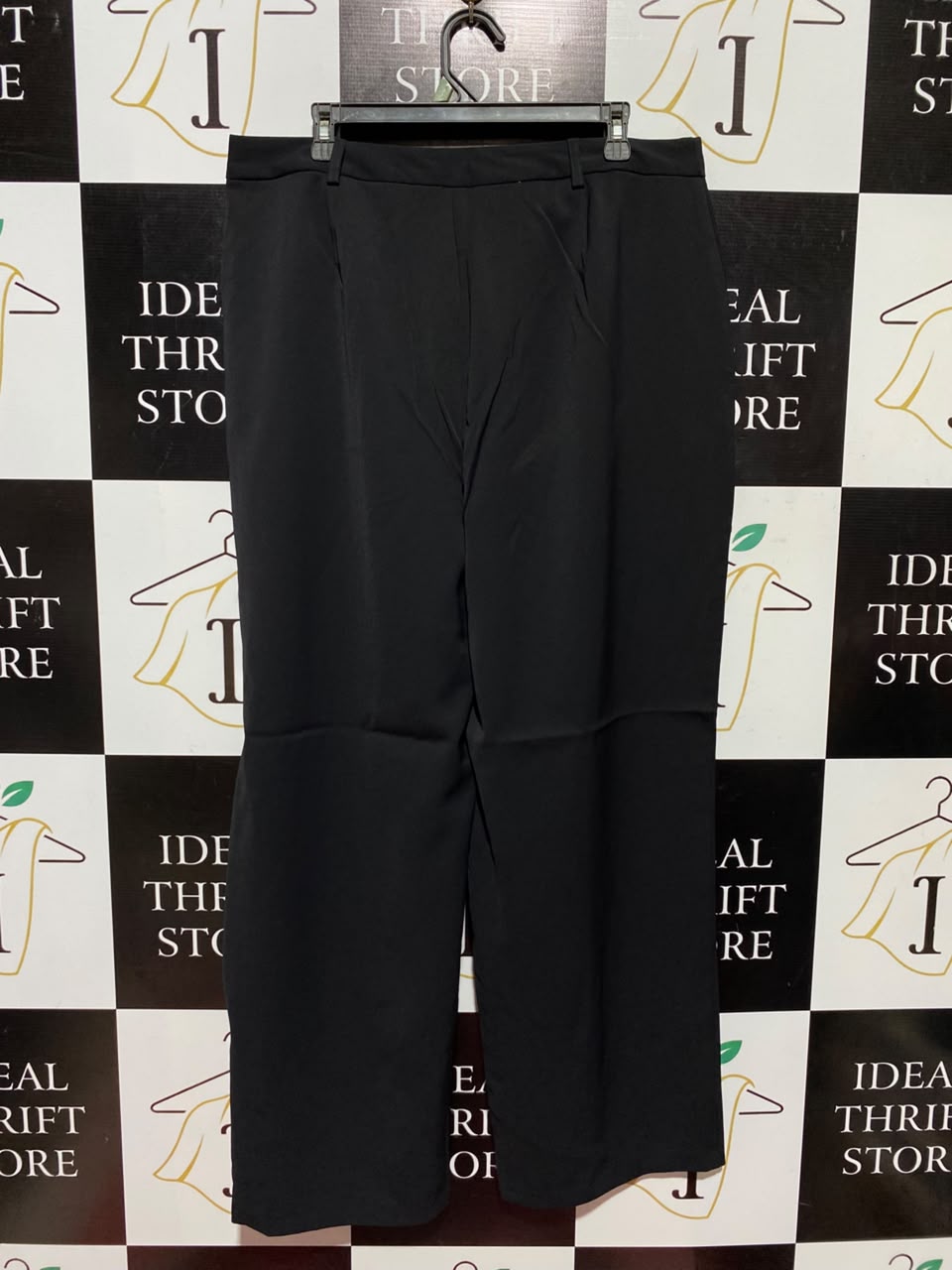 PRIMARK |XXL| WAIST 36| A1| BLACK PLEATED WIDE LEG TROUSERS, NEW WITH TAGS