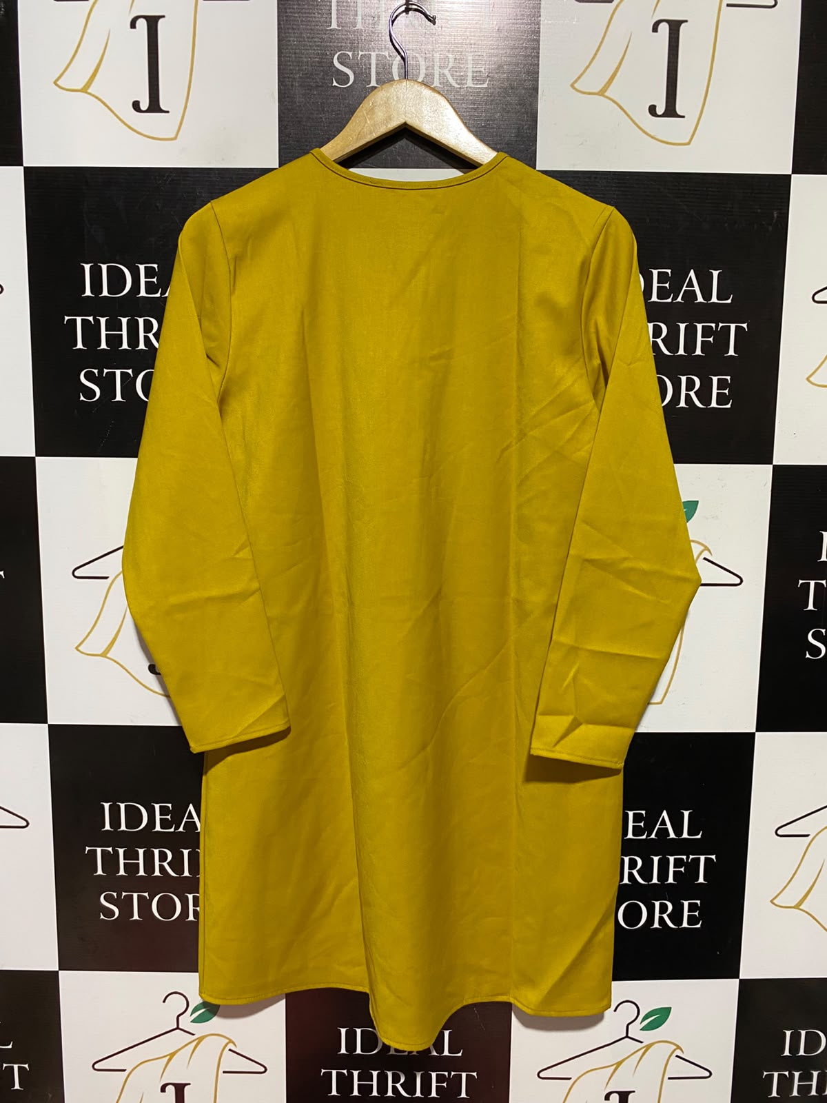 DAMSEL |M| BUST 19| A2| MUSTARD YELLOW DOUBLE HEART RUFFLE MINI SHIFT DRESS