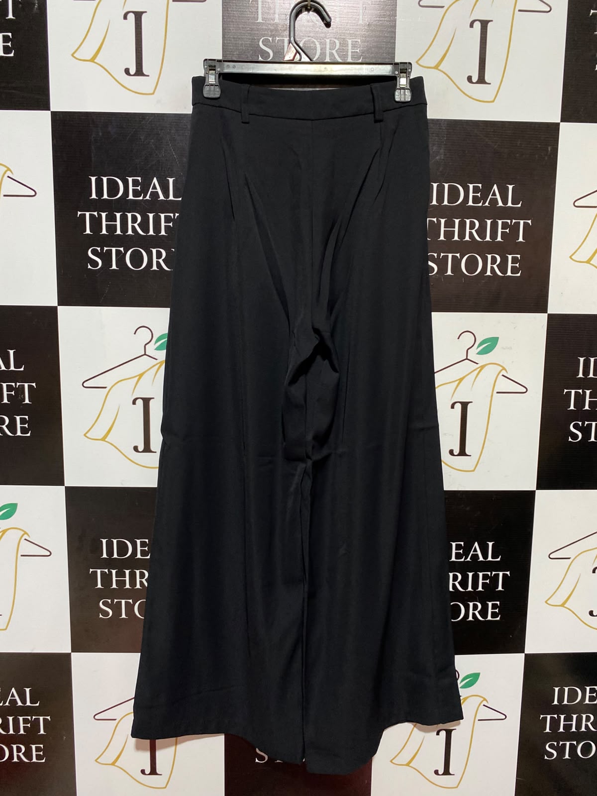 SHEIN |S| WAIST 26| A5| HIGH-WAISTED BLACK WIDE-LEG PLEATED DRESS PANTS - TAILORED TROUSERS