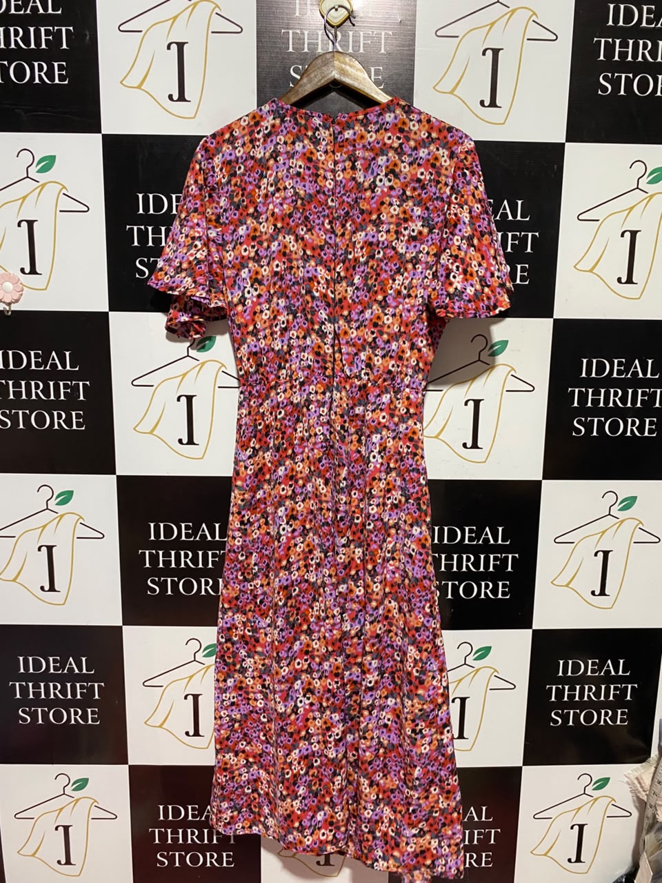 AX PARIS |L| BUST 19| A6| BRIGHT FLORAL DITSY PRINT MIDI DRESS