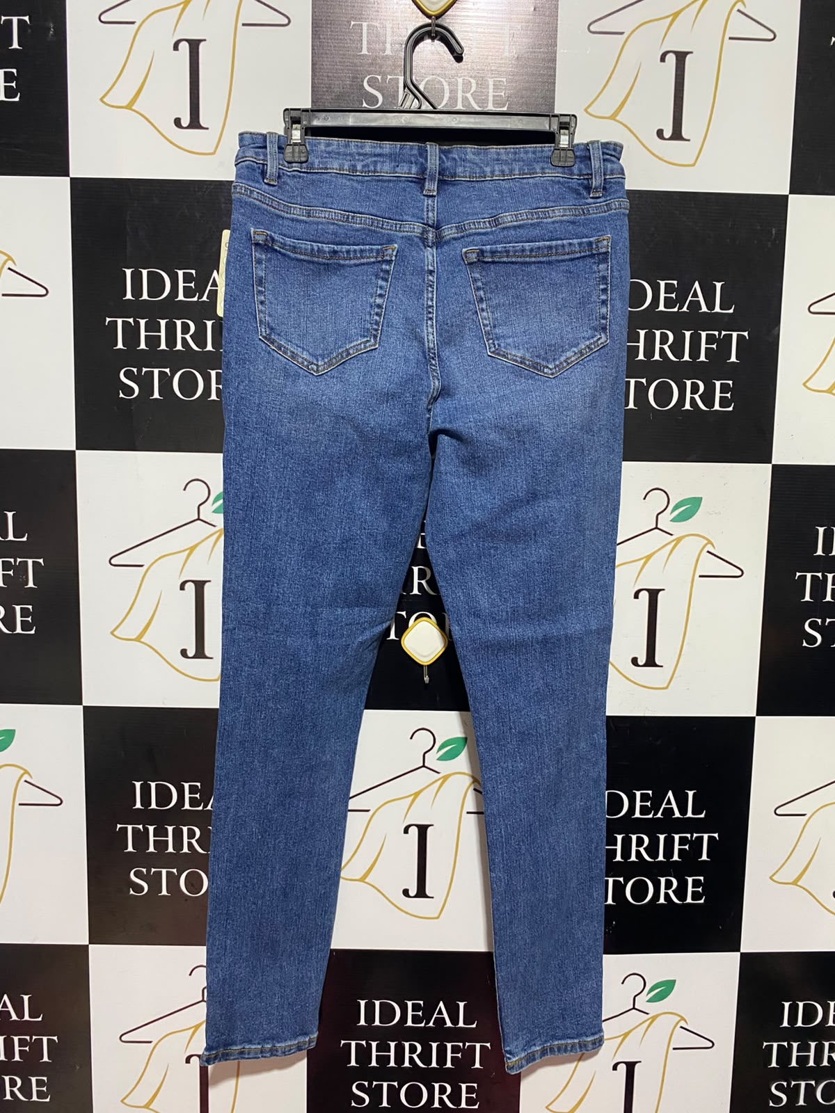 OEKO TEX |L| WAIST 31| A15| BLUE HIGH-WAISTED SKINNY JEANS - CLASSIC STRETCH DENIM PANTS